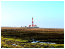Leuchtfeuer Westerhever Sand