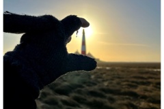 Leuchtfeuer Westerhever Sand