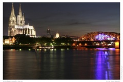 Köln Panorama bei Nacht