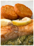 Lachs auf Spinat